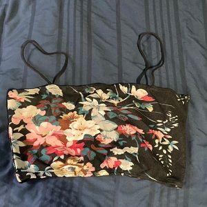 Black Flower tank top